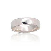 Серебряное обручальное кольцо, 18.5, 4.1 g, Серебро 925 проба