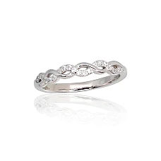 Серебряное кольцо, 16.5, 1.7 g, Серебро 925 проба, родий (покрытие), Цирконы