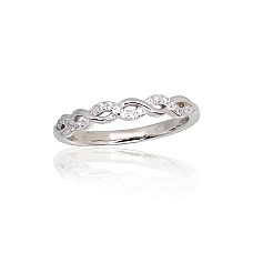 Серебряное кольцо, 18, 1.7 g, Серебро 925 проба, родий (покрытие), Цирконы