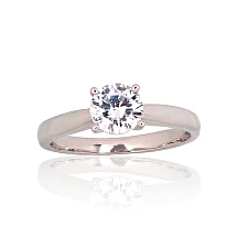 Серебряное кольцо, 17, 2.4 g, Серебро 925 проба, родий (покрытие), Цирконы