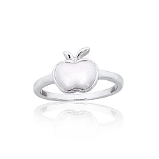 Silver ring, 17.5, 2.2 g, Silver 925 fineness, Rhodium (Plating)