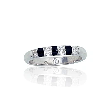 Серебряное кольцо, 15.5, 2.2 g, Серебро 925 проба, родий (покрытие), Цирконы , Ювелирная эмаль