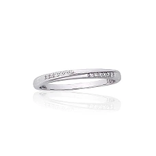 Серебряное кольцо, 17.5, 1.4 g, Серебро 925 проба, родий (покрытие), Цирконы