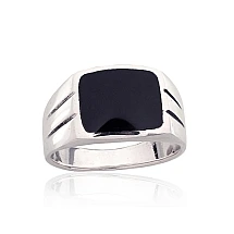 Silver ring, 19.5, 7.8 g, Silver 925 fineness, oxide (Plating), Onix