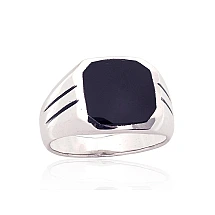 Silver ring, 20, 11.3 g, Silver 925 fineness, oxide (Plating), Onix