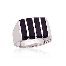 Silver ring, 20, 10.3 g, Silver 925 fineness, Onix