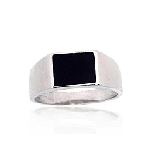 Silver ring, 20.5, 5 g, Silver 925 fineness, Rhodium (Plating), Onix
