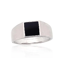 Silver ring, 20.5, 5.2 g, Silver 925 fineness, Rhodium (Plating), Onix