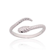 Silver ring, 18.5, 2.4 g, Silver 925 fineness, Rhodium (Plating), Zirkons