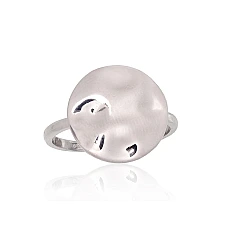 Серебряное кольцо, 16.5, 2.5 g, Серебро 925 проба, родий (покрытие)