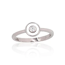 Silver ring, 16.5, 1.7 g, Silver 925 fineness, Rhodium (Plating), Zirkons , Mother-of-pearl