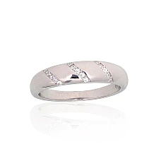 Серебряное кольцо, 16, 3 g, Серебро 925 проба, родий (покрытие), Цирконы