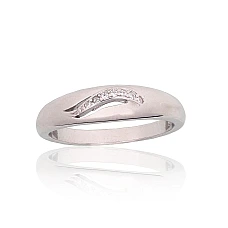 Серебряное кольцо, 17, 2.8 g, Серебро 925 проба, родий (покрытие), Цирконы