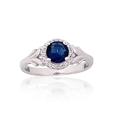 Silver ring, Silver 925 fineness, Rhodium (Plating), Zirkons