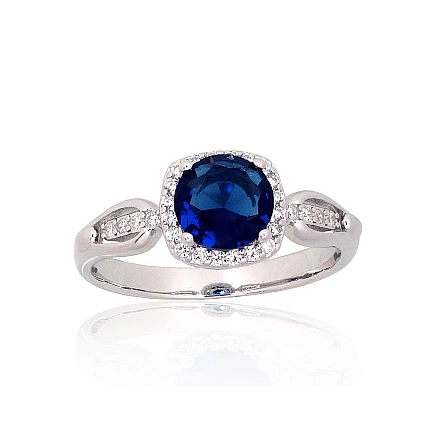 Women,  - Silver ring, 18, 2.9 g, Silver 925 fineness, Rhodium (Plating), Zirkons