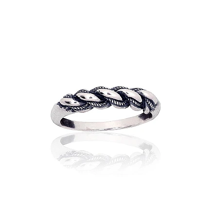 Женские, Namejs - Серебряное кольцо, 16, 3.9 g, Серебро 925 проба, оксид (покрытие), Ручная работа