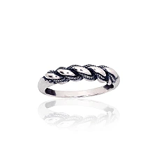 Серебряное кольцо, 18, 4 g, Серебро 925 проба, оксид (покрытие), Ручная работа