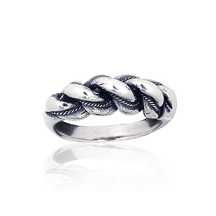 Женские, Namejs - Серебряное кольцо, 16, 6.3 g, Серебро 925 проба, оксид (покрытие), Ручная работа