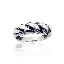 Silver ring, 18.5, 6.6 g, Silver 925 fineness, oxide (Plating), Handmade