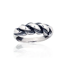 Silver ring, 19, 7.6 g, Silver 925 fineness, oxide (Plating), Handmade
