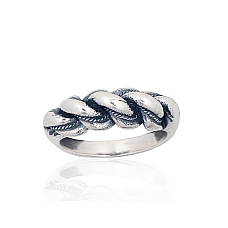Silver ring, 22, 7.8 g, Silver 925 fineness, oxide (Plating), Handmade