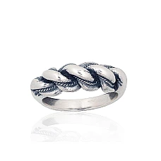 Silver ring, 23, 7.8 g, Silver 925 fineness, oxide (Plating), Handmade