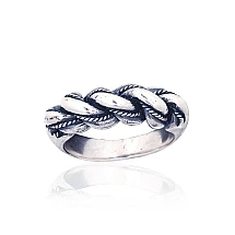 Silver ring, 19.5, 10.6 g, Silver 925 fineness, oxide (Plating), Handmade