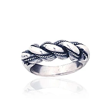Silver ring, 19.5, 10.6 g, Silver 925 fineness, oxide (Plating), Handmade