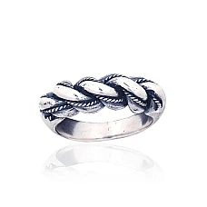 Silver ring, 21, 11.3 g, Silver 925 fineness, oxide (Plating), Handmade