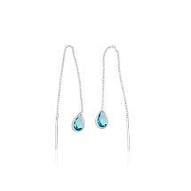 Silver earrings, 0.5 g, Silver 925 fineness, Zirkons