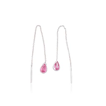 Silver earrings, 0.6 g, Silver 925 fineness, Zirkons