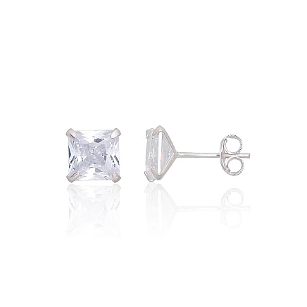 stud,  - Silver stud earrings, Silver 925 fineness, Zirkons