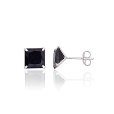 Silver stud earrings, Silver 925 fineness, Zirkons