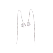 Silver earrings, 0.7 g, Silver 925 fineness, Zirkons