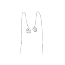Silver earrings, 0.7 g, Silver 925 fineness, Zirkons