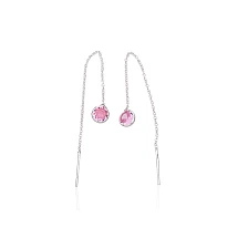 Silver earrings, 0.7 g, Silver 925 fineness, Zirkons