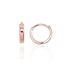 Серебряные серьги с круглой застежкой, 2 g, Серебро 925 проба, красное золото (покрытие)