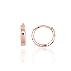 Серебряные серьги с круглой застежкой, 2 g, Серебро 925 проба, красное золото (покрытие)