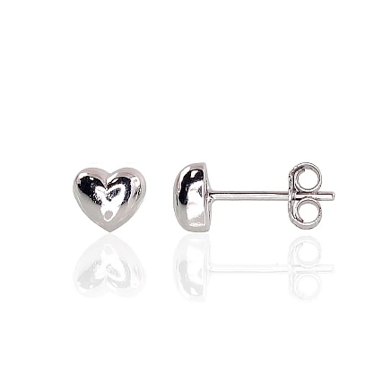 stud,  - Silver stud earrings, 1.1 g, Silver 925 fineness, Rhodium (Plating)
