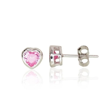 stud,  - Silver stud earrings, 1.4 g, Silver 925 fineness, Rhodium (Plating), Zirkons