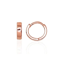 Серебряные серьги с круглой застежкой, 1.6 g, Серебро 925 проба, красное золото (покрытие)