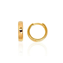 Серебряные серьги с круглой застежкой, 2.4 g, Серебро 925 проба, желтое золото (покрытие)