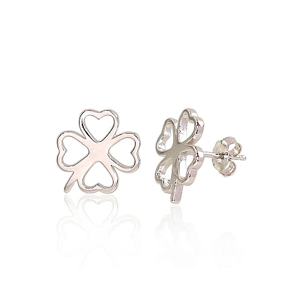 stud,  - Silver stud earrings, 1.9 g, Silver 925 fineness, Rhodium (Plating)
