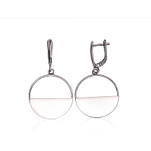 Silver earrings, 5.4 g, Silver 925 fineness, Rhodium (Plating)