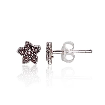 Серебряные серьги-пуссеты, 0.6 g, Серебро 925 проба, оксид (покрытие)