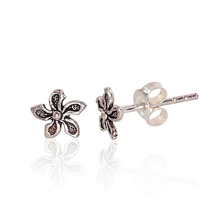 stud,  - Silver stud earrings, 0.5 g, Silver 925 fineness, oxide (Plating)