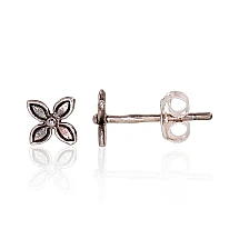 Серебряные серьги-пуссеты, 0.5 g, Серебро 925 проба, оксид (покрытие)