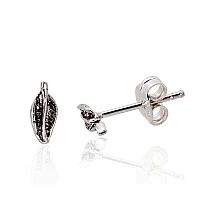 Серебряные серьги-пуссеты, 0.5 g, Серебро 925 проба, оксид (покрытие)