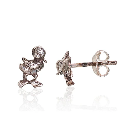 stud,  - Silver stud earrings, 0.6 g, Silver 925 fineness, oxide (Plating)