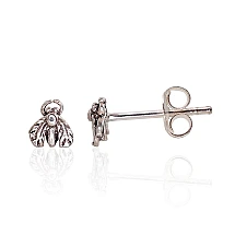 Серебряные серьги-пуссеты, 0.5 g, Серебро 925 проба, оксид (покрытие)